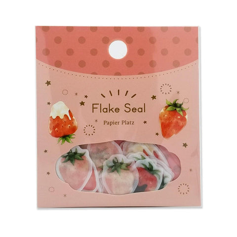 Papier Platz Flake Stickers - Strawberry | papermindstationery.com | Flake Stickers, Fruit, Papier Platz