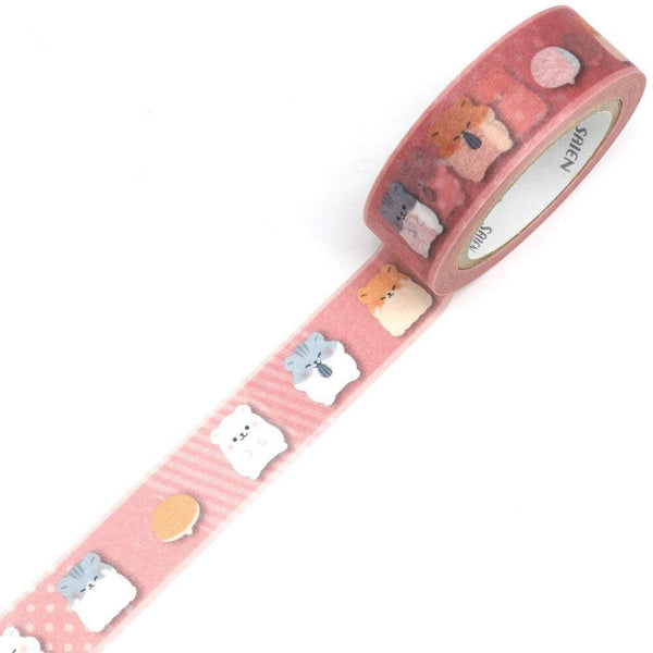 Kamiiso Saien Washi Tape 15mm Masking Tape - Little Hamster | papermindstationery.com | 15mm Washi Tapes, Animal, Kamiiso, Washi Tapes