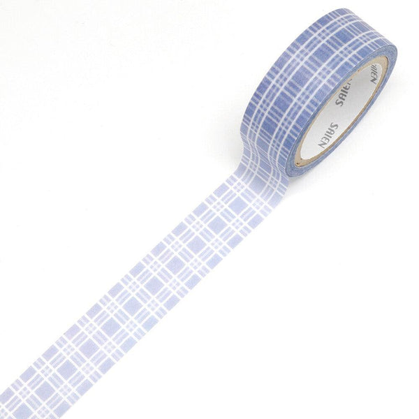 Kamiiso Saien Washi Tape Set 15mm Masking Tape - Pastel Checker Pattern | papermindstationery.com | 15mm Washi Tapes, Kamiiso, Plaid, Washi Tape Set, Washi Tapes