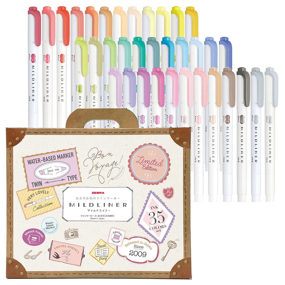 Zebra Mildliner Highlighter Marker Pen 35 Color Set | papermindstationery.com | Markers, Writing Tools, Zebra