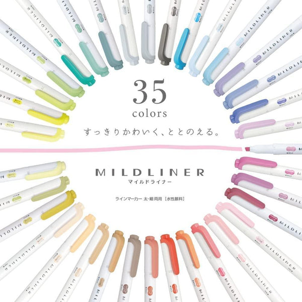 Zebra Mildliner Highlighter Marker Pen 35 Color Set | papermindstationery.com | Markers, Writing Tools, Zebra